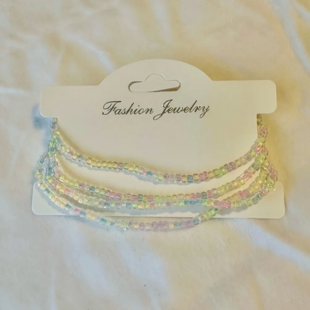 Pastel Beaded Bracelet Set of 4